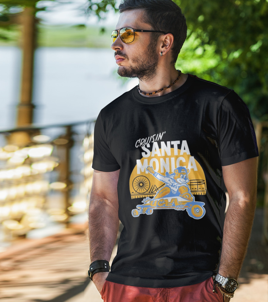 Cruisin' Santa Monica UCLA Bruins Skateboarding Bear T-Shirt