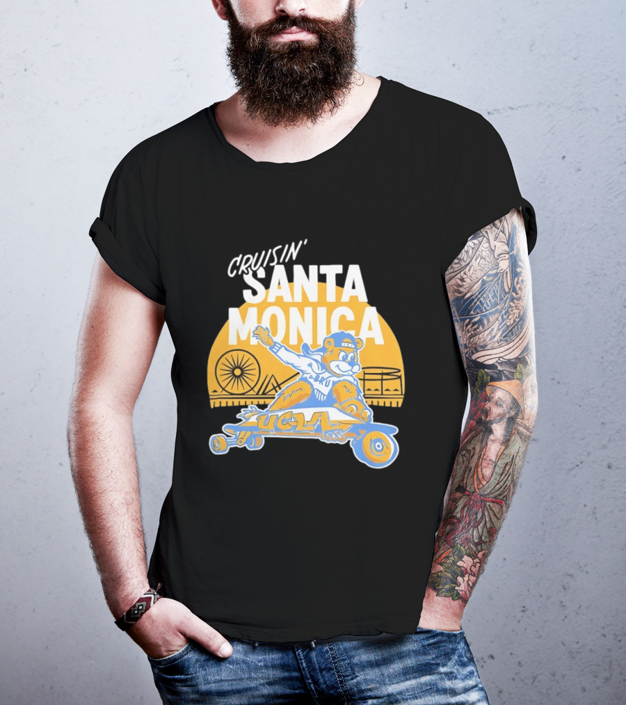 Cruisin' Santa Monica UCLA Bruins Skateboarding Bear T-Shirt