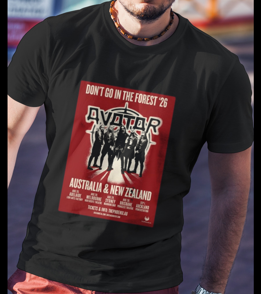 Avatar Band Don't Go In The Forest 2026 Tour Australia New Zealand Dates T-Shirt
