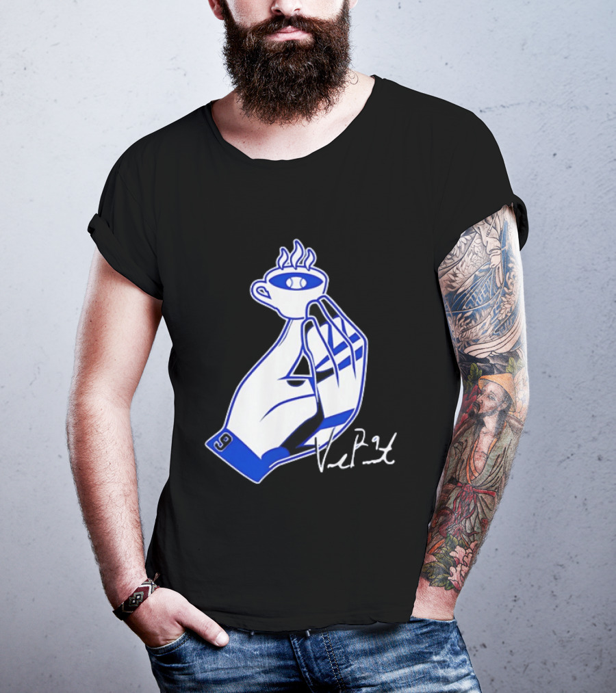 Blue Jays 27 Vladimir Guerrero Jr Number 27 Hot Coffee Baseball Cup T-Shirt