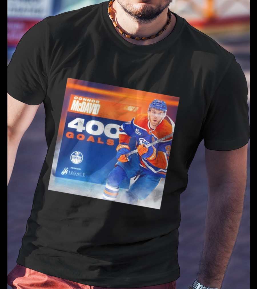 Connor McDavid 400 Goals Edmonton Oilers Legacy Sports Excellence T-Shirt