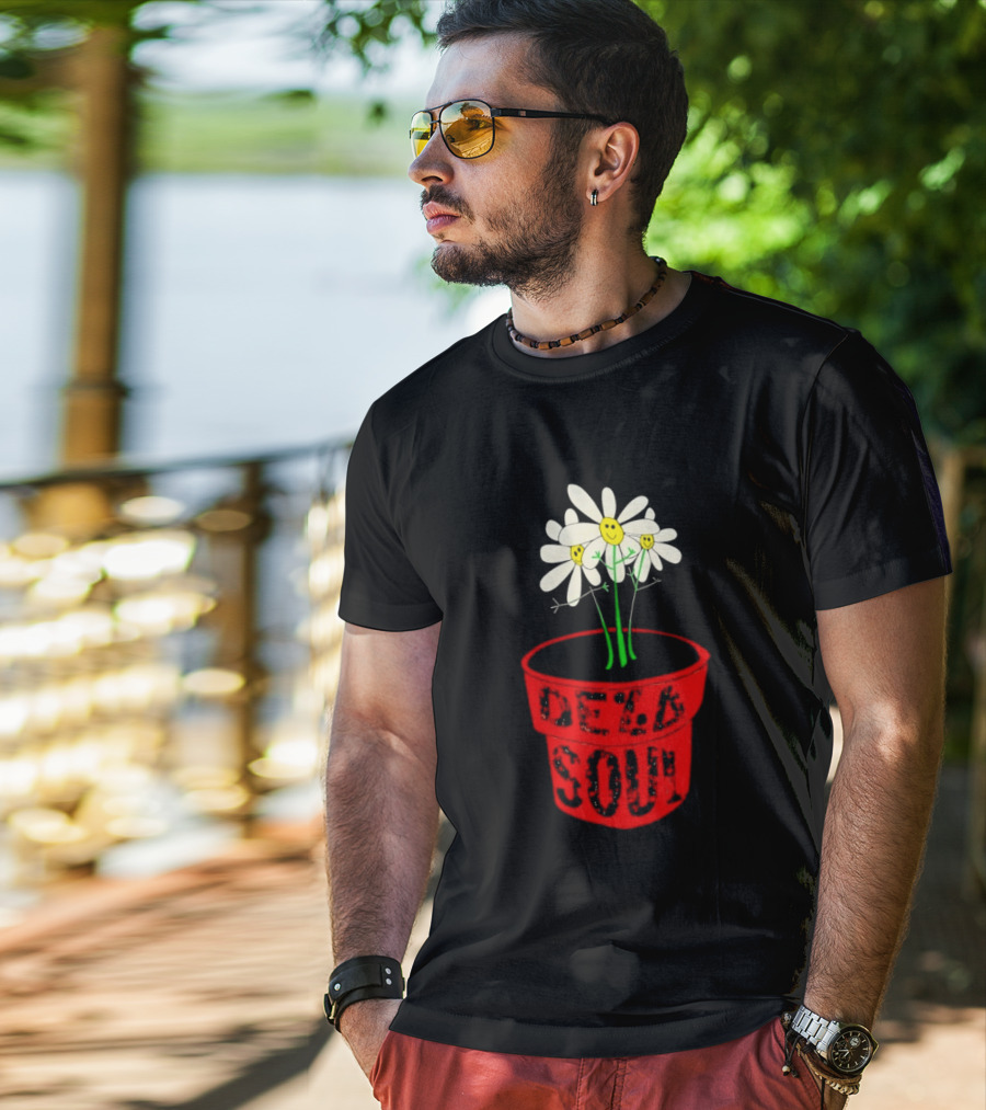 De La Soul Is Dead Flower Pot With White Daisies T-Shirt