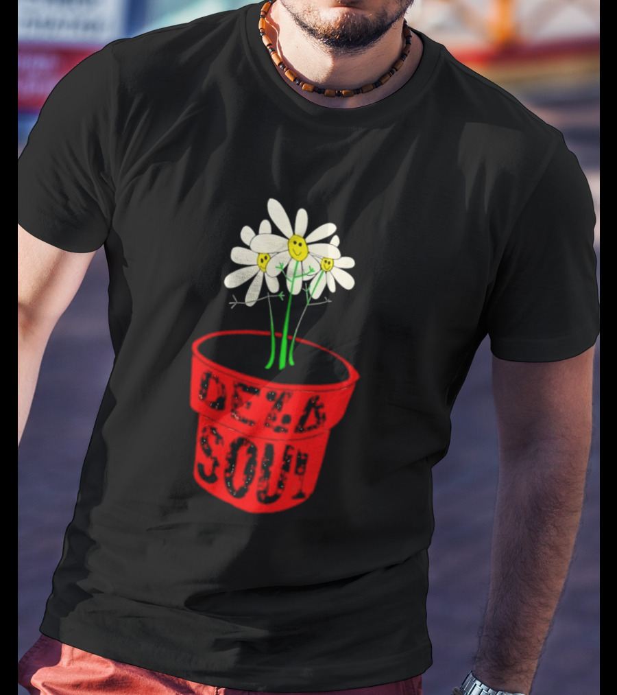 De La Soul Is Dead Flower Pot With White Daisies T-Shirt