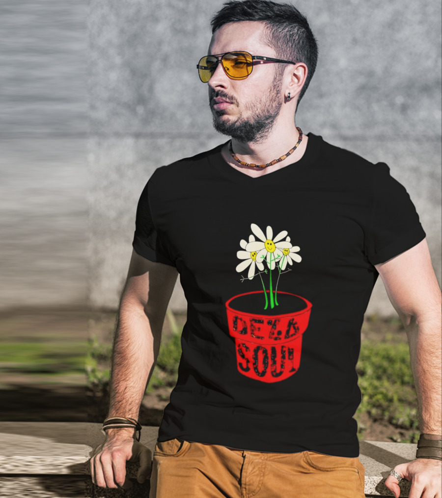De La Soul Is Dead Flower Pot With White Daisies T-Shirt