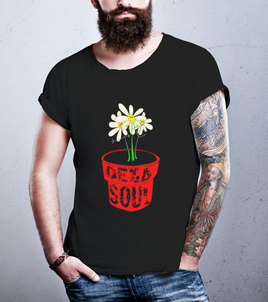 De La Soul Is Dead Flower Pot With White Daisies T-Shirt