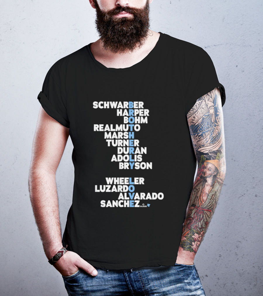Philadelphia Baseball Brotherly Love Schwarber Harper Bohm Realmuto 2026 T-Shirt