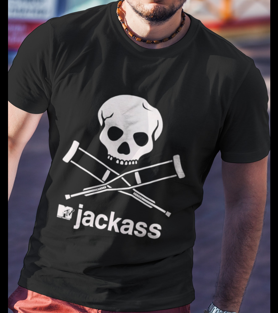 Jackass MTV Skull Crutches T-Shirt