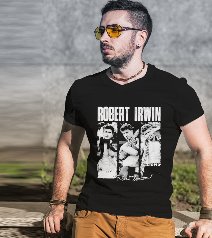 Robert Irwin Animal Wildlife Bonds Crocodile And Signature T-Shirt