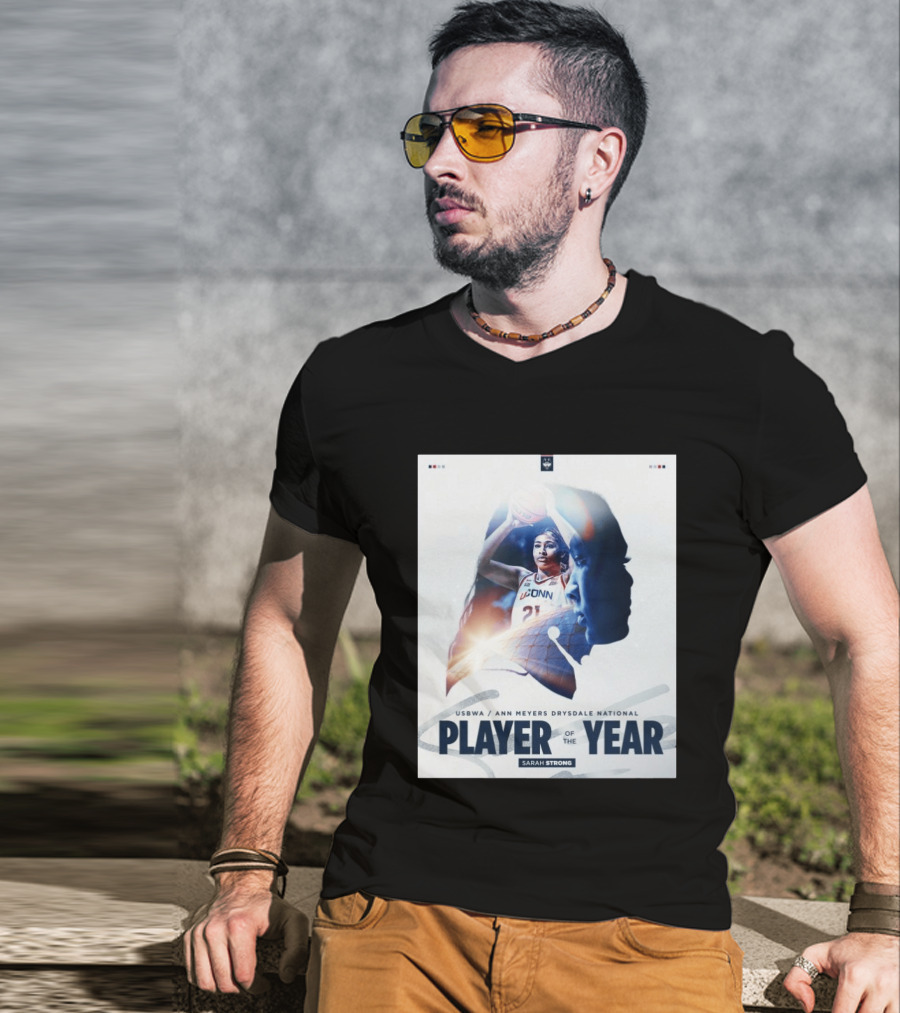 Sarah Strong UConn USBWA Ann Meyers Drysdale National Player Of The Year 2026 T-Shirt