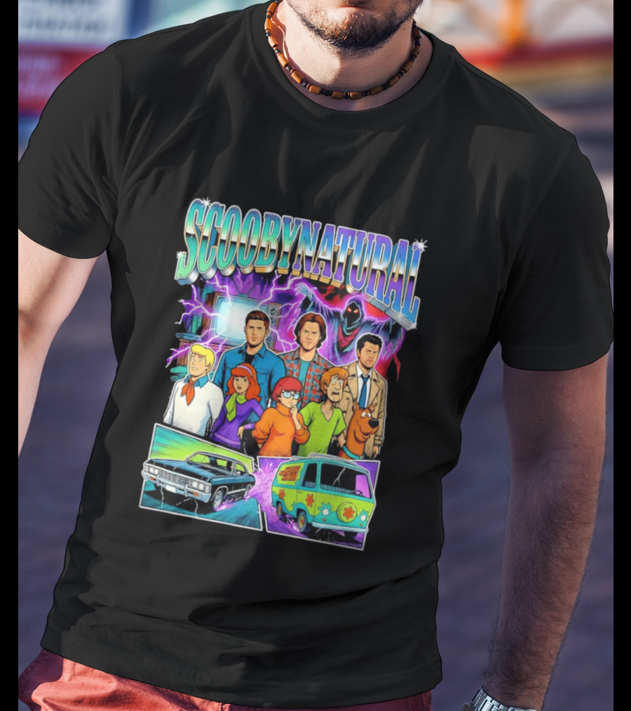 Scoobynatural Supernatural Scooby Doo Mystery Machine Impala Crossover Cartoon T-Shirt