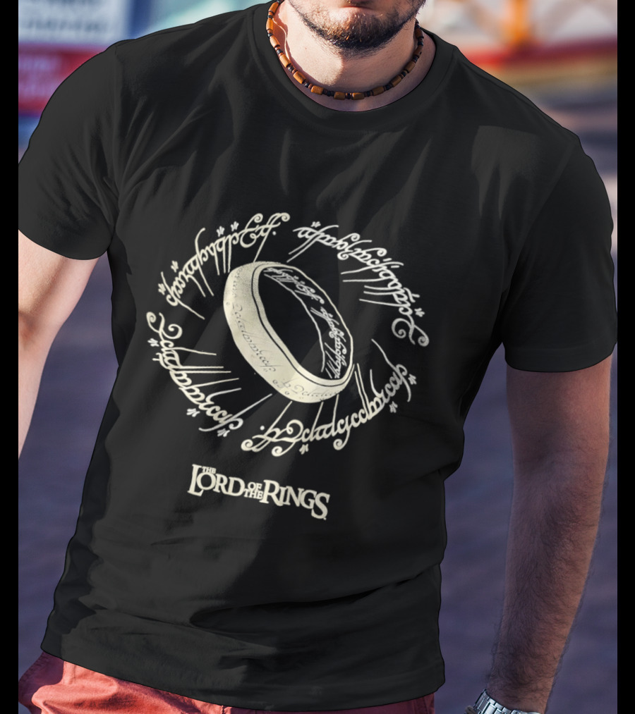 The Lord Of The Rings One Ring Elvish Script Iconic Fan Favorite T-Shirt