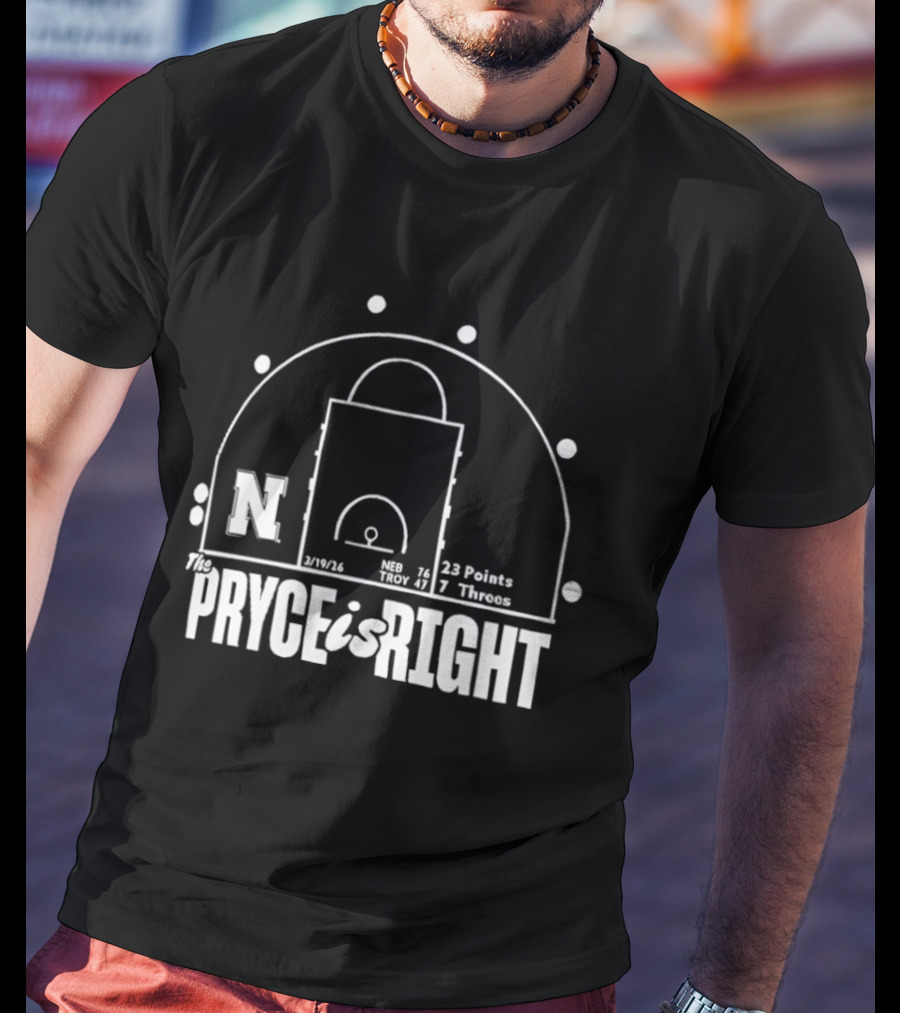 The Pryce Is Right N Basketball Court Stats 23 Points 7 Threes T-Shirt