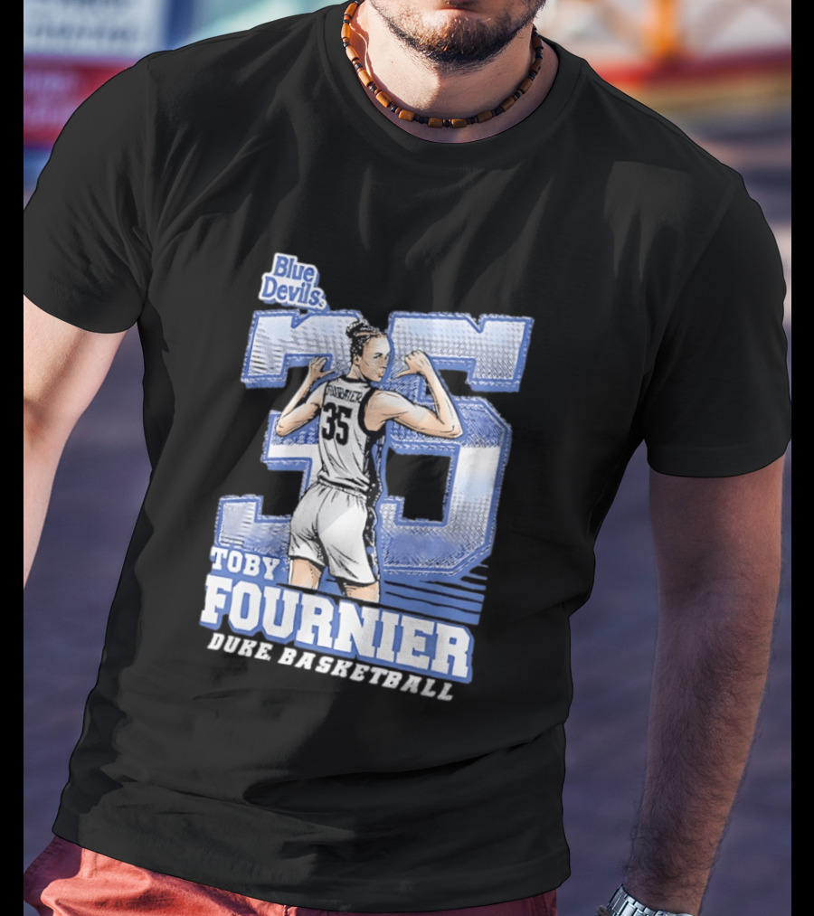 Toby Fournier Duke Blue Devils 35 Basketball Player T-Shirt