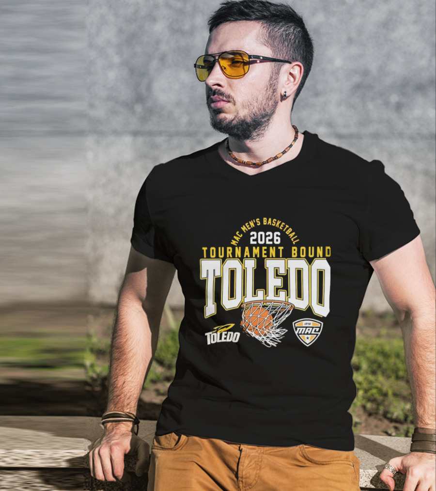 Toledo Rockets 2026 MAC Men's Basketball Tournament Bound T-Shirt