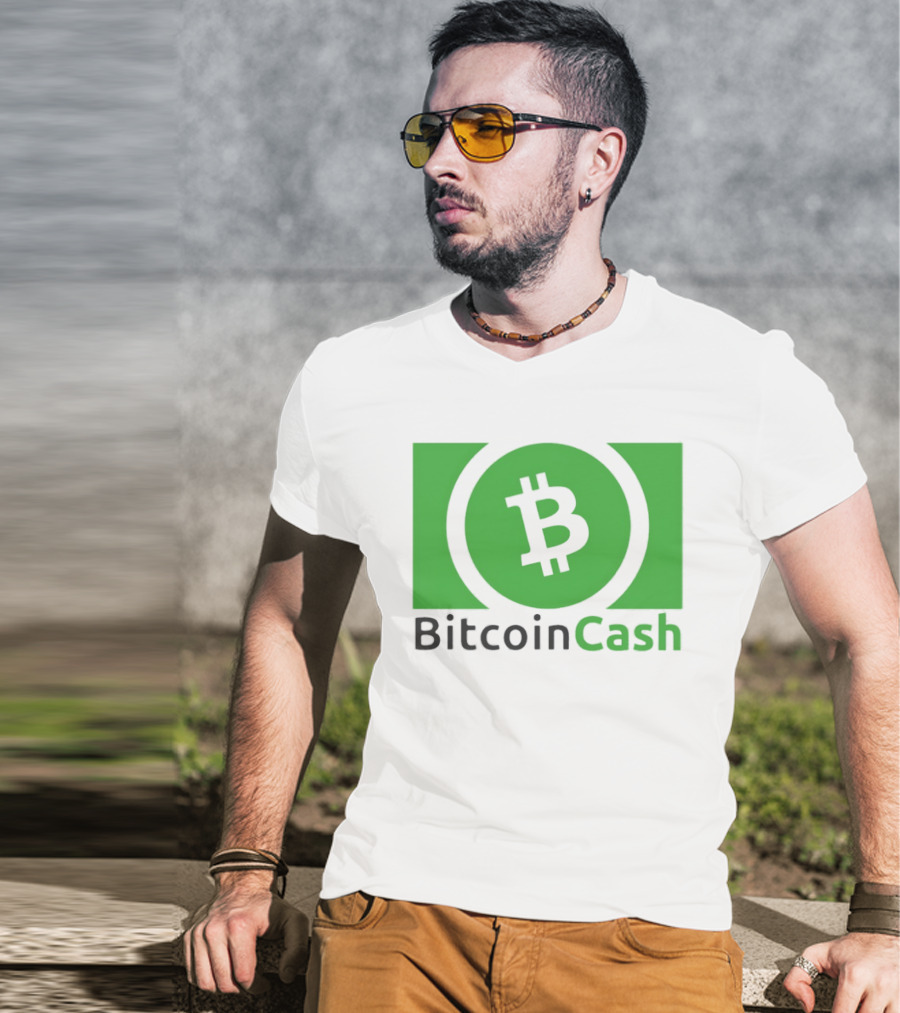 Bitcoin Cash Cryptocurrency Symbol Green Circle T-Shirt