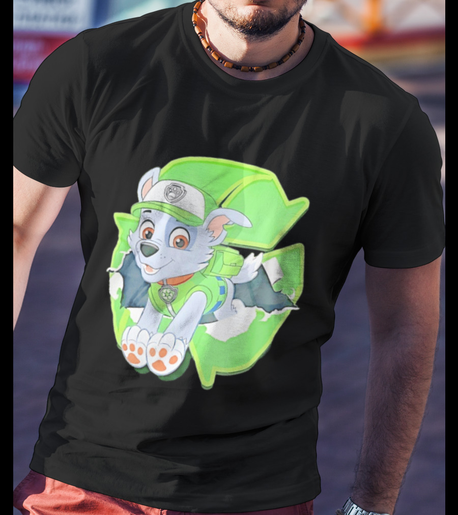Bought Myself A Rocky Recycle Adventure Paw Patrol Rocky Puppy Patrol Green Eco Friendly T-Shirt