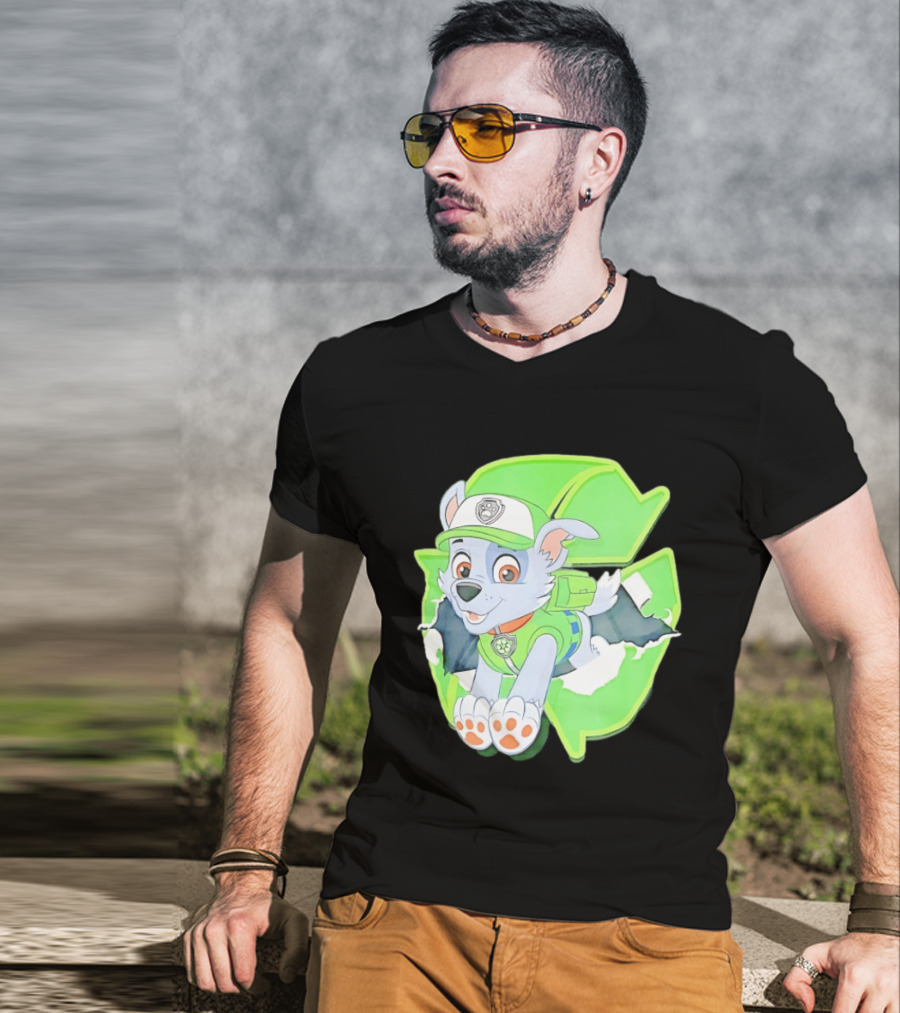Bought Myself A Rocky Recycle Adventure Paw Patrol Rocky Puppy Patrol Green Eco Friendly T-Shirt