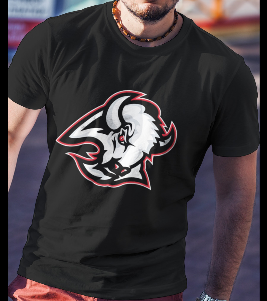 Buffalo Sabres White Bison Head Icon NHL Team Jersey T-Shirt