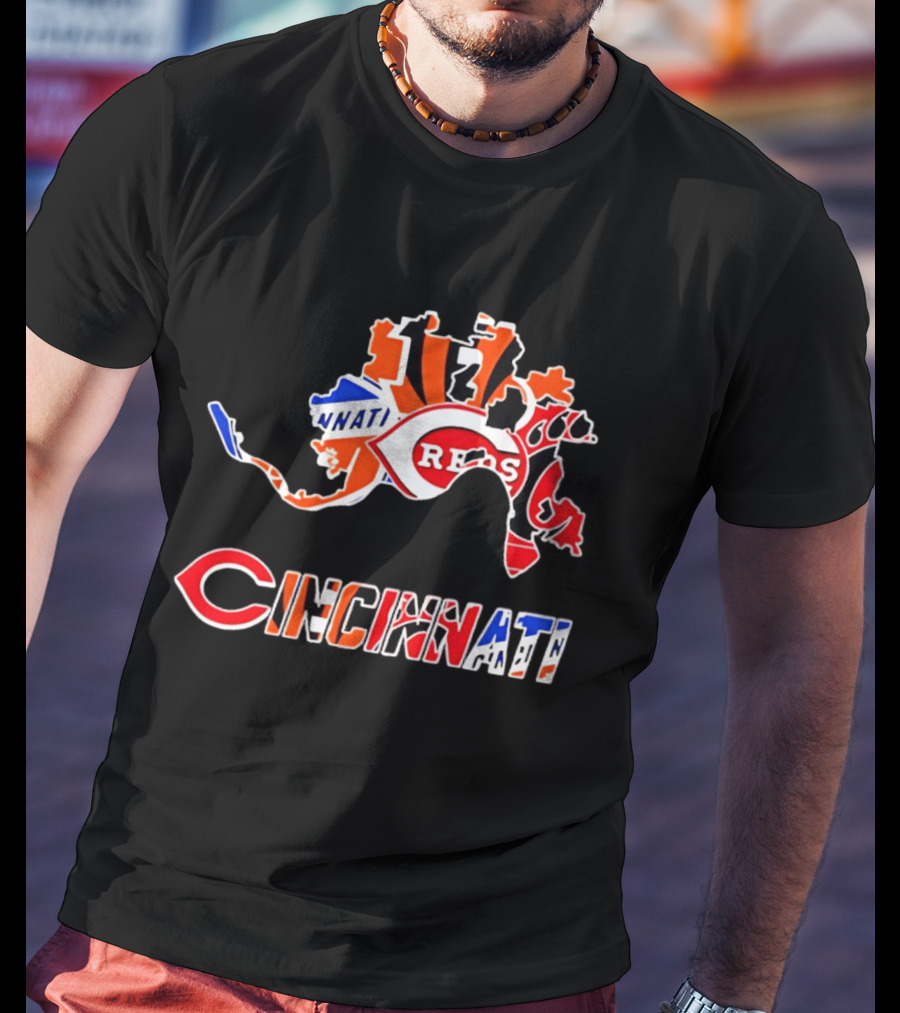Cincinnati Reds Bengals Bearcats Cyclones Sports Teams T-Shirt