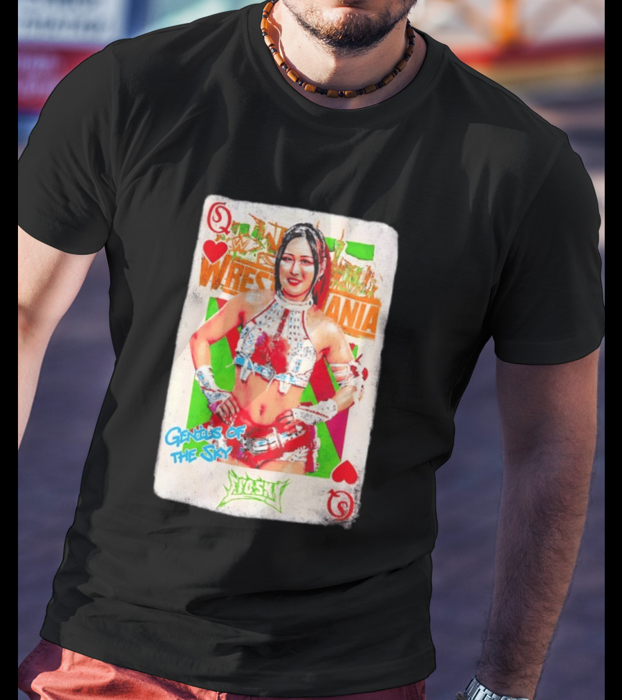 Iyo Sky Genius Of The Sky WrestleMania WWE Playing Card T-Shirt