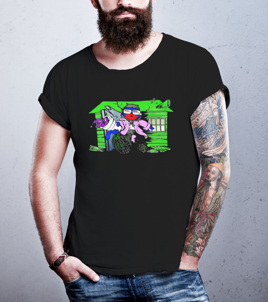 Joeyy Tour NOD Zombie House Neon Paint Splatter T-Shirt