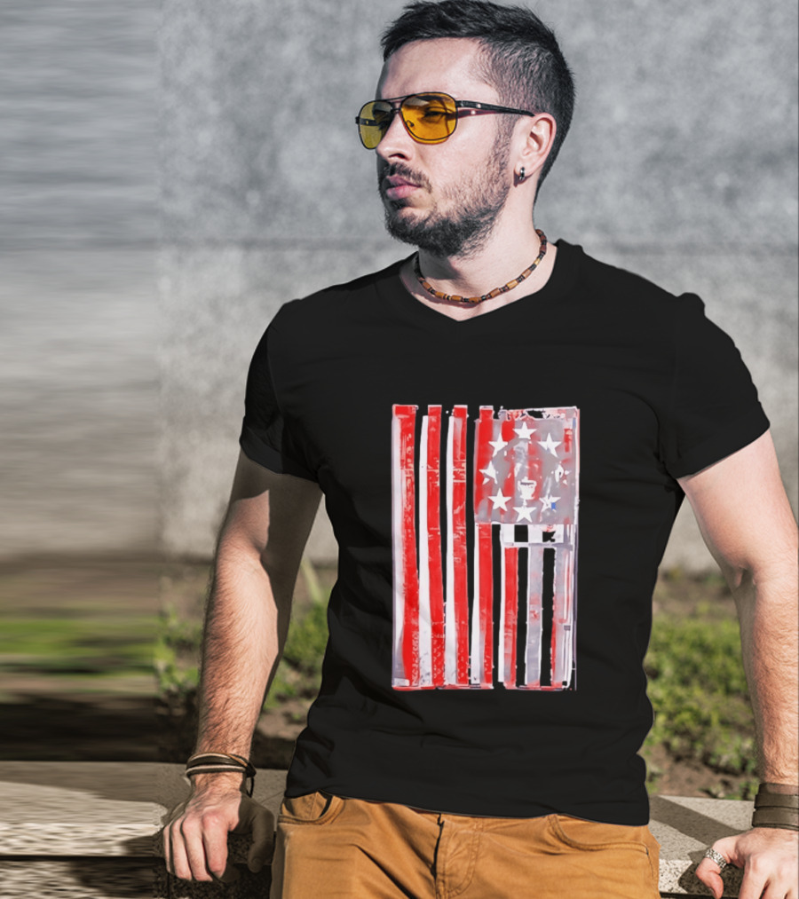 Rottweiler American Flag Independence Dog Lovers Patriotic USA T-Shirt