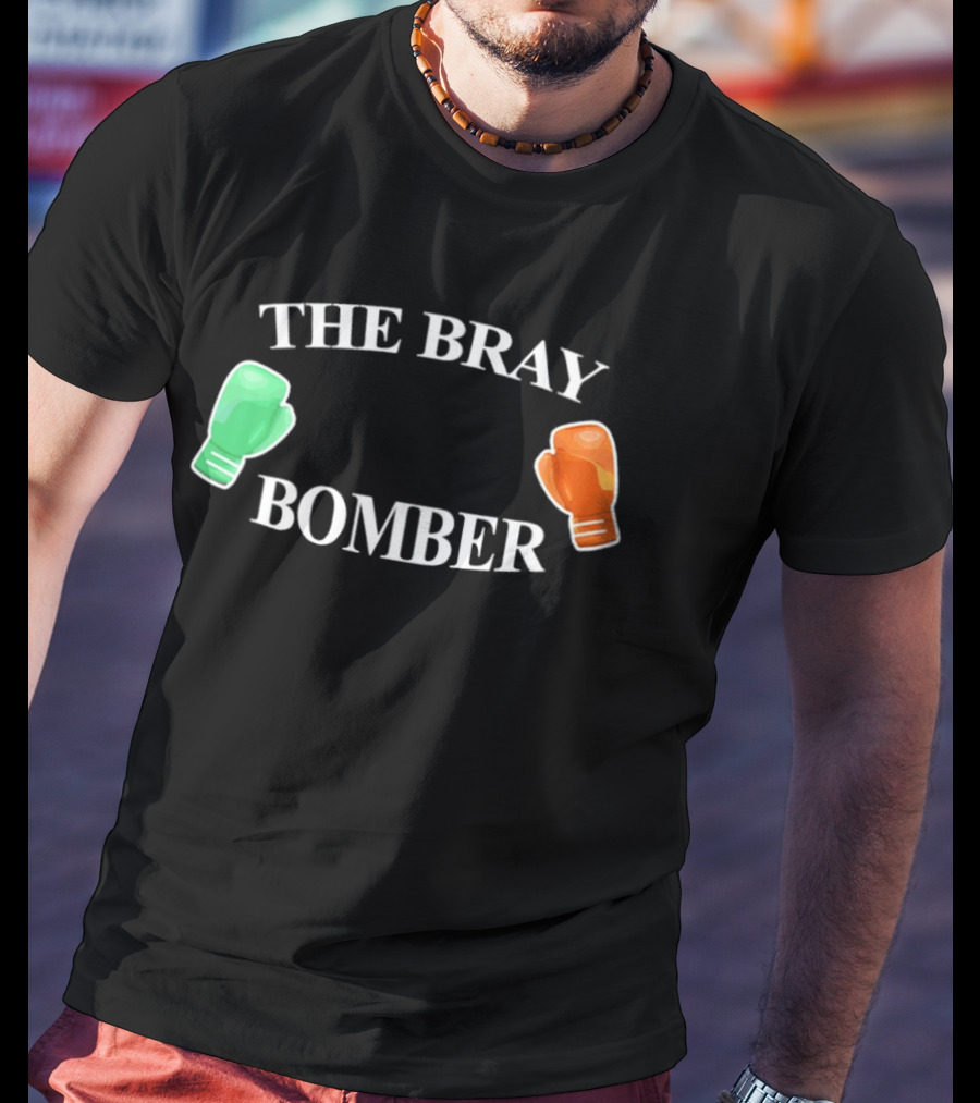 The Bray Bomber Boxing Gloves Green Orange T-Shirt