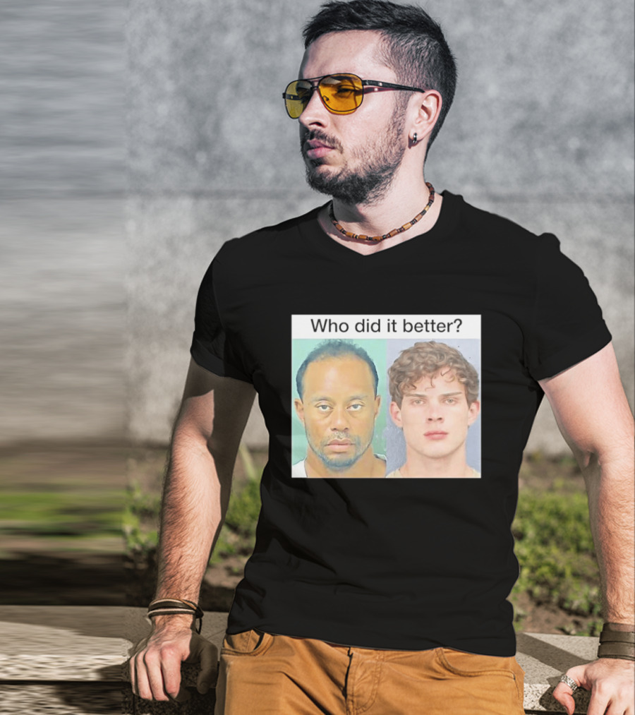 Who Did It Better Tiger Woods Shot Comparison T-Shirt