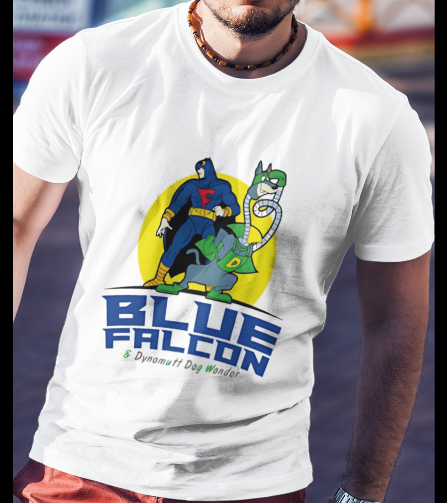 Blue Falcon Dynomutt Dog Wonder Hero Duo Oval T-Shirt