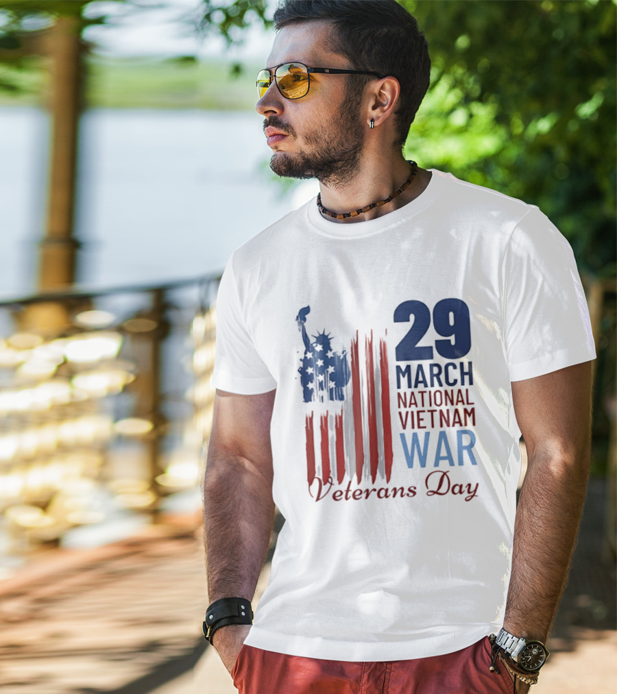March 29 Honor National Vietnam War Veterans Day Patriotic Flag Recognize Heroes T-Shirt