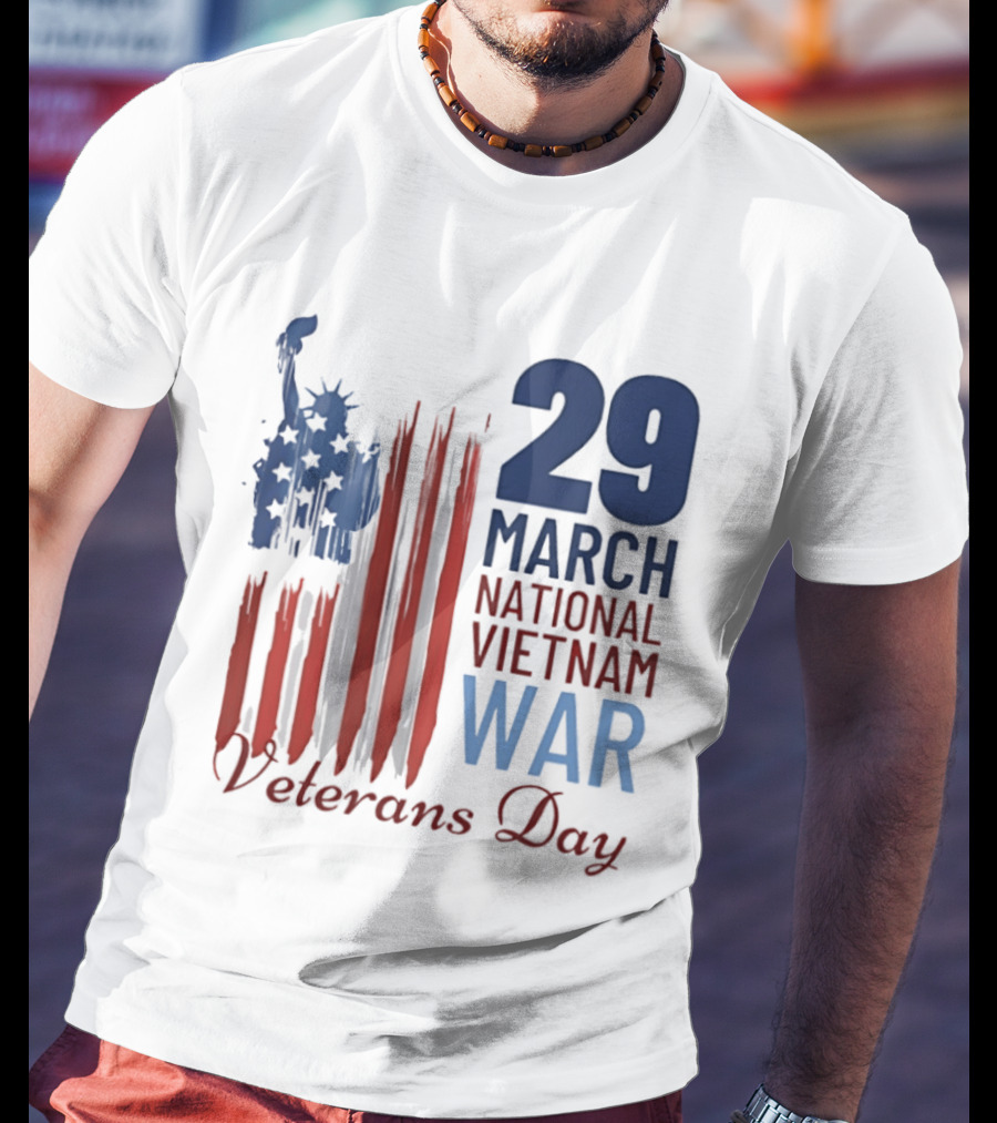 March 29 Honor National Vietnam War Veterans Day Patriotic Flag Recognize Heroes T-Shirt