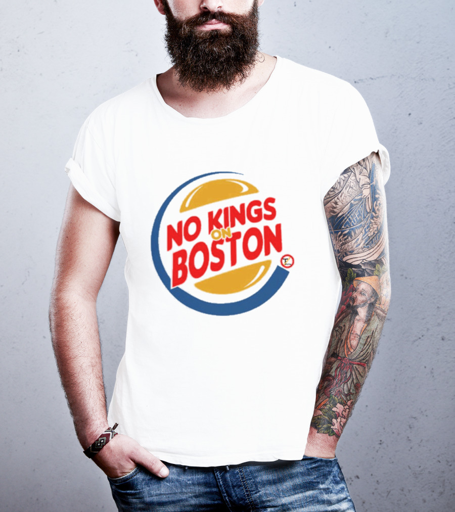 No Kings On Boston Rally Saturn Burger T-Shirt