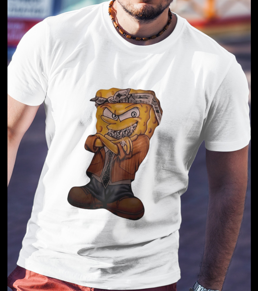 SquarePants Registered Flex Offender Gangster With Bandana And Bling T-Shirt
