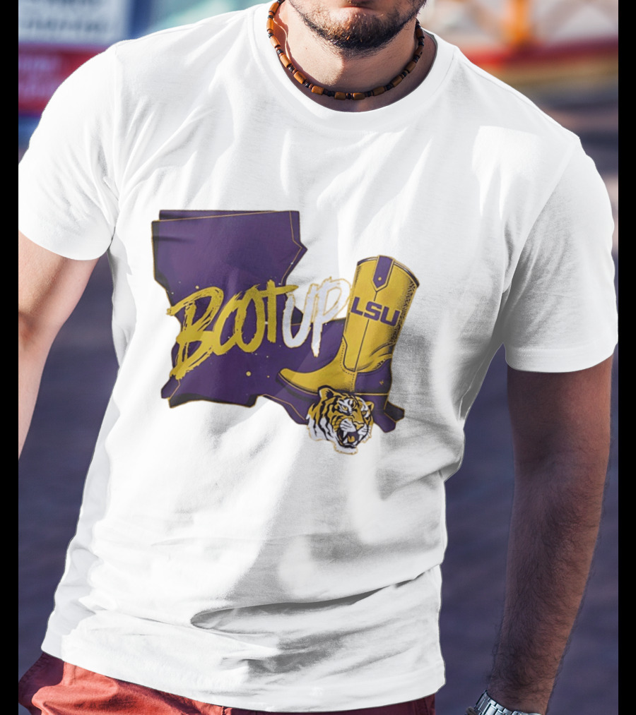 Welcome Home Coach Will Wade Boot Up LSU Tigers Louisiana Map And Boot With LSU Logo And Tiger Head T-Shirt