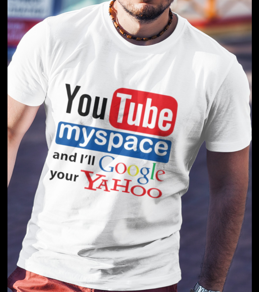 YouTube Myspace Google Yahoo Internet Humor Retro Tech T-Shirt