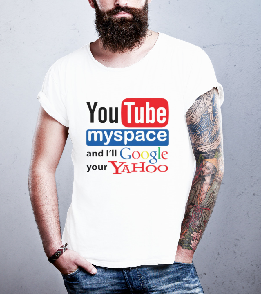 YouTube Myspace Google Yahoo Internet Humor Retro Tech T-Shirt