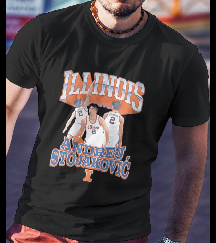 Illinois Basketball Andrej Stojakovic T-Shirt