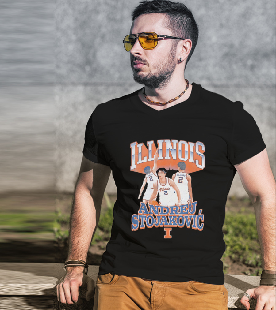 Illinois Basketball Andrej Stojakovic T-Shirt