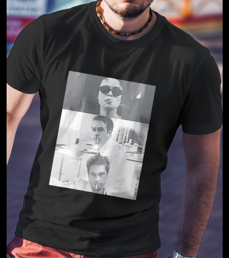 Brad Pitt Edward Norton Marla Film 1999 Smoking Scenes T-Shirt