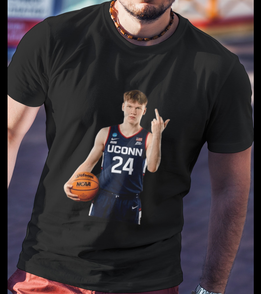 Braylon Mullins UConn Huskies 24 NCAA Basketball Middle Finger T-Shirt