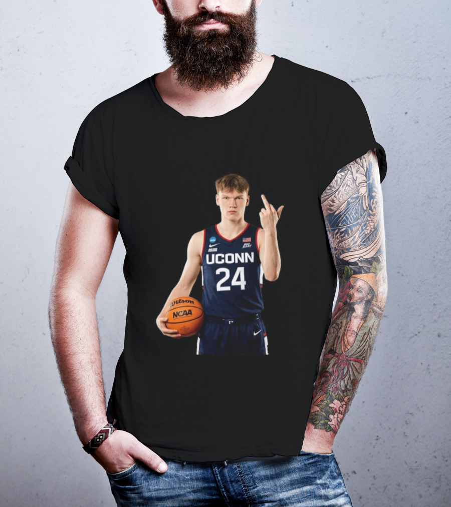 Braylon Mullins UConn Huskies 24 NCAA Basketball Middle Finger T-Shirt