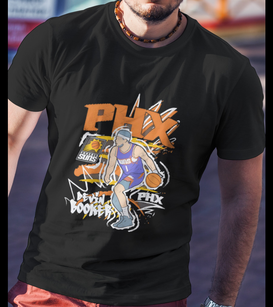Phoenix Suns Devin Booker PHX Basketball Player T-Shirt