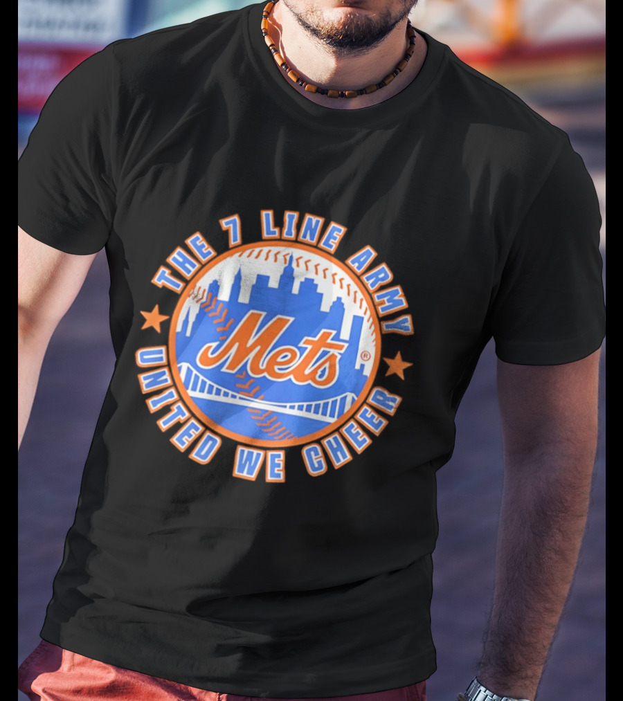New York Mets The 7 Line Army United We Cheer T-Shirt