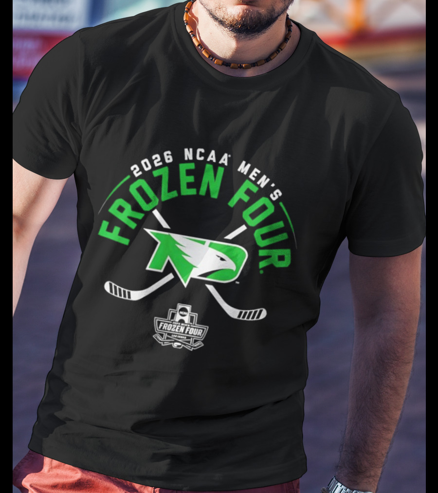 2026 NCAA Men's Frozen Four North Dakota Fighting Hawks Hockey T-Shirt
