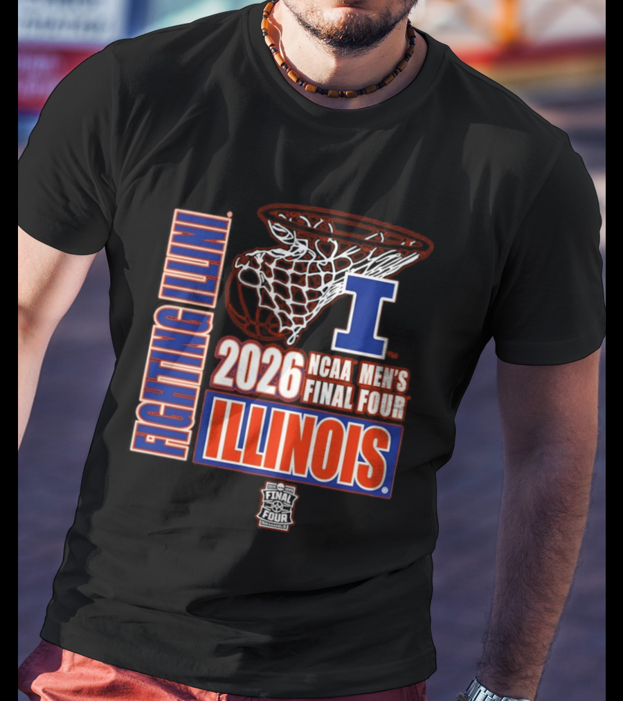 Illinois Fighting Illini 2026 NCAA Men's Final Four Basketball T-Shirt