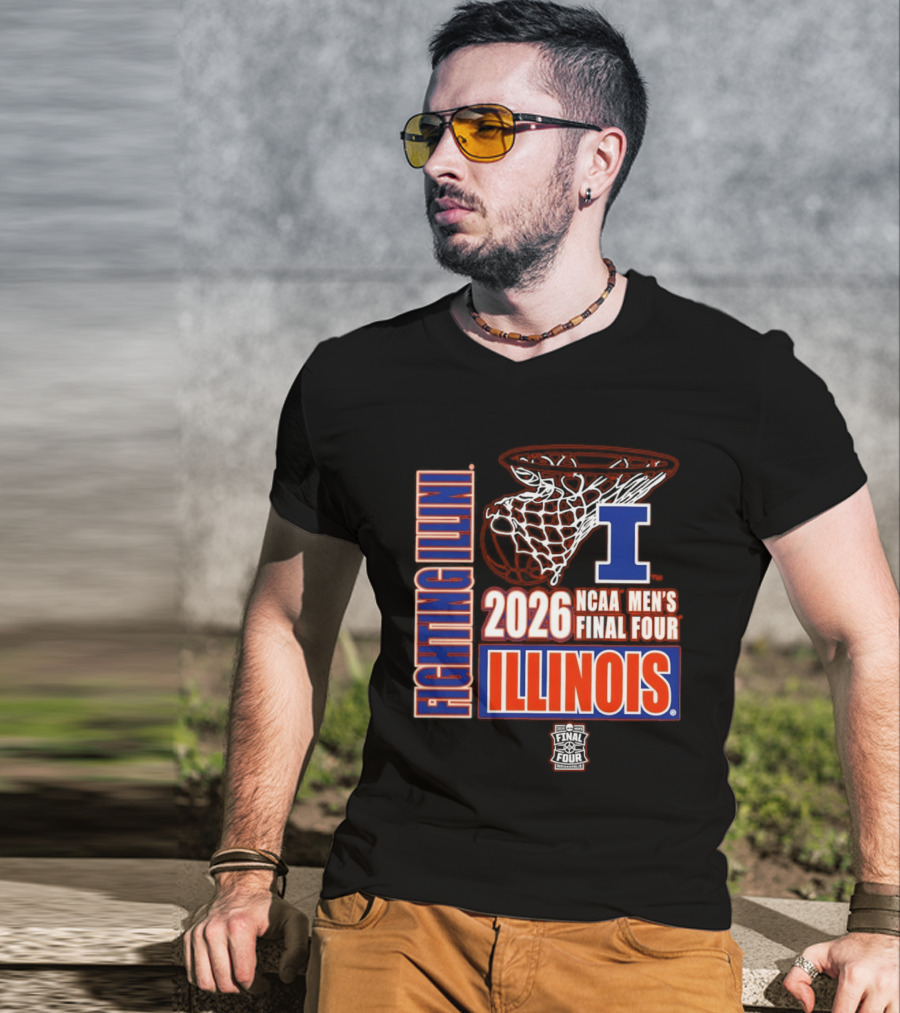Illinois Fighting Illini 2026 NCAA Men's Final Four Basketball T-Shirt