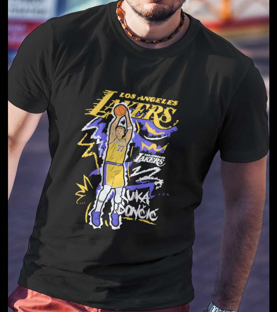 Luka Dončić Los Angeles Lakers 77 Basketball NBA T-Shirt
