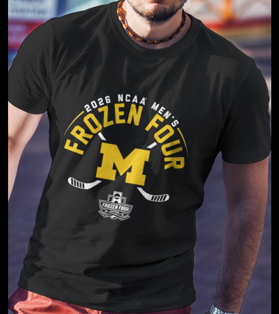 2026 NCAA Men's Frozen Four Michigan Wolverines Hockey T-Shirt