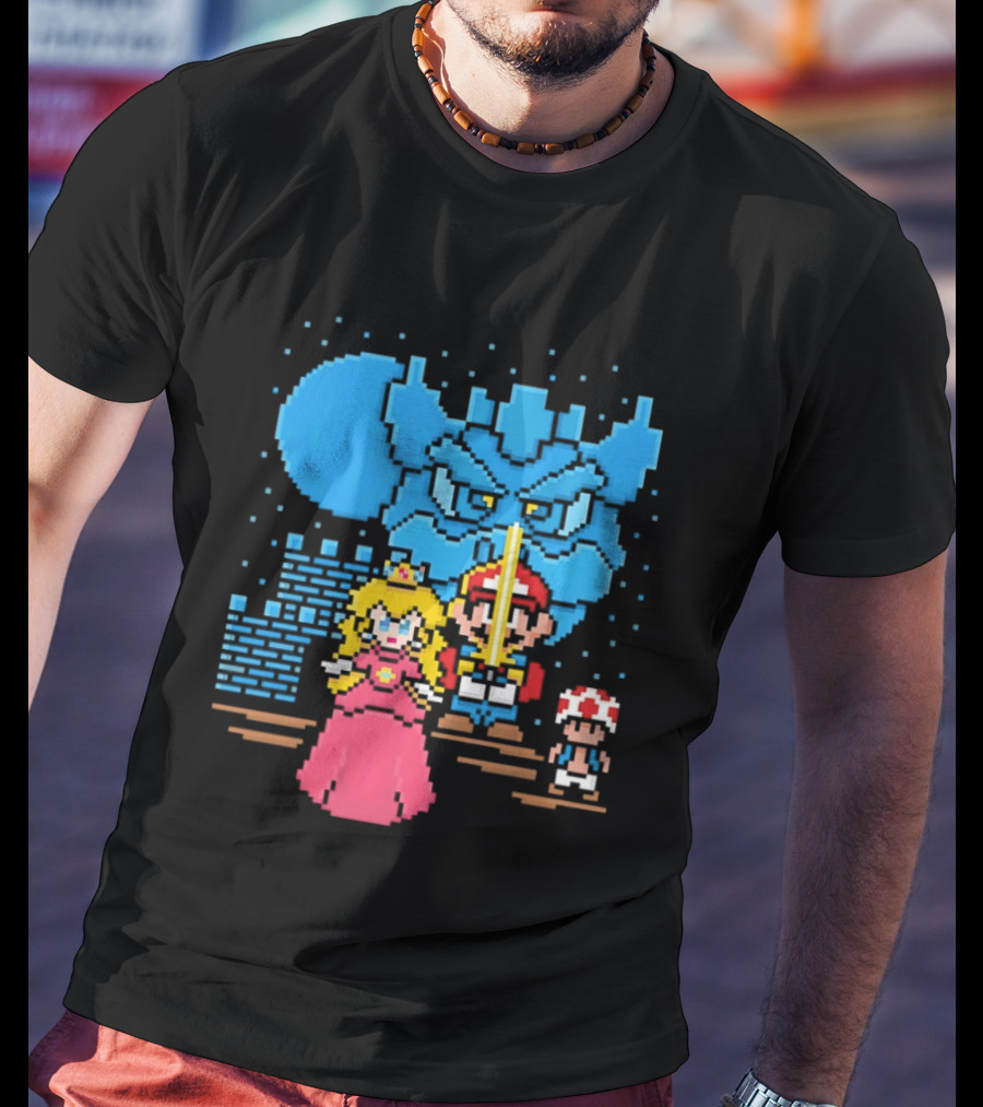 Super Mario Bros Star Wars Crossover With The Brothers Hildebrandt Pixel T-Shirt