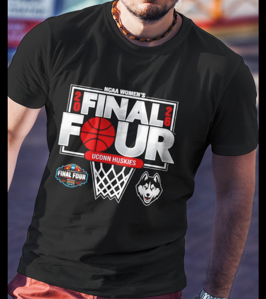 NCAA Men's Final Four 2026 UConn Huskies Basketball T-Shirt